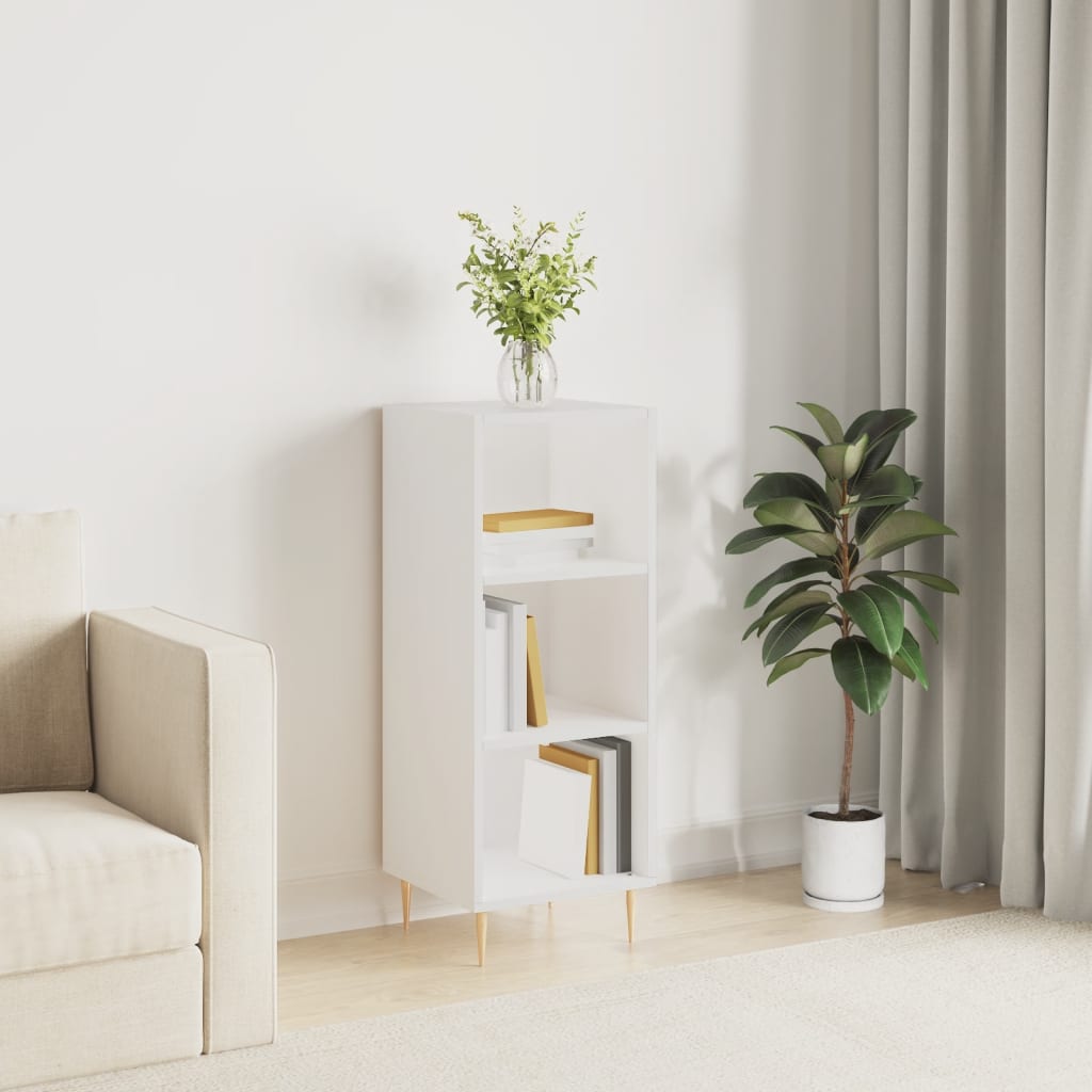 skænk 34,5x32,5x90 cm konstrueret træ hvid