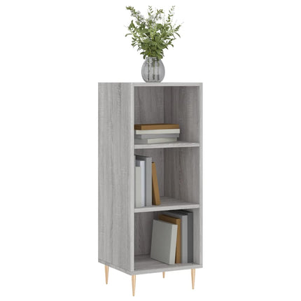 skænk 34,5x32,5x90 cm konstrueret træ grå sonoma-eg