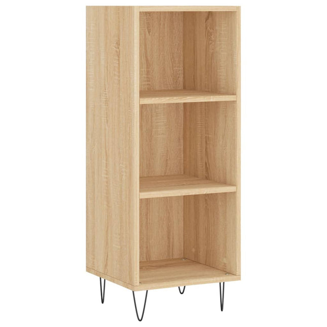 skænk 34,5x32,5x90 cm konstrueret træ sonoma-eg