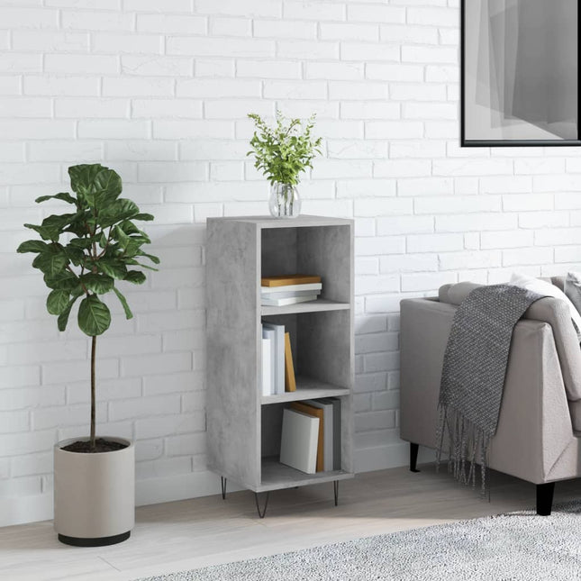 skænk 34,5x32,5x90 cm konstrueret træ betongrå