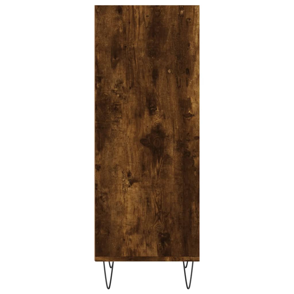 skænk 34,5x32,5x90 cm konstrueret træ røget egetræsfarve