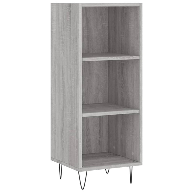 skænk 34,5x32,5x90 cm konstrueret træ grå sonoma-eg