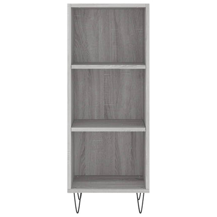 skænk 34,5x32,5x90 cm konstrueret træ grå sonoma-eg