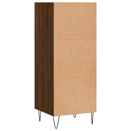 skænk 34,5x32,5x90 cm konstrueret træ brun egetræsfarve