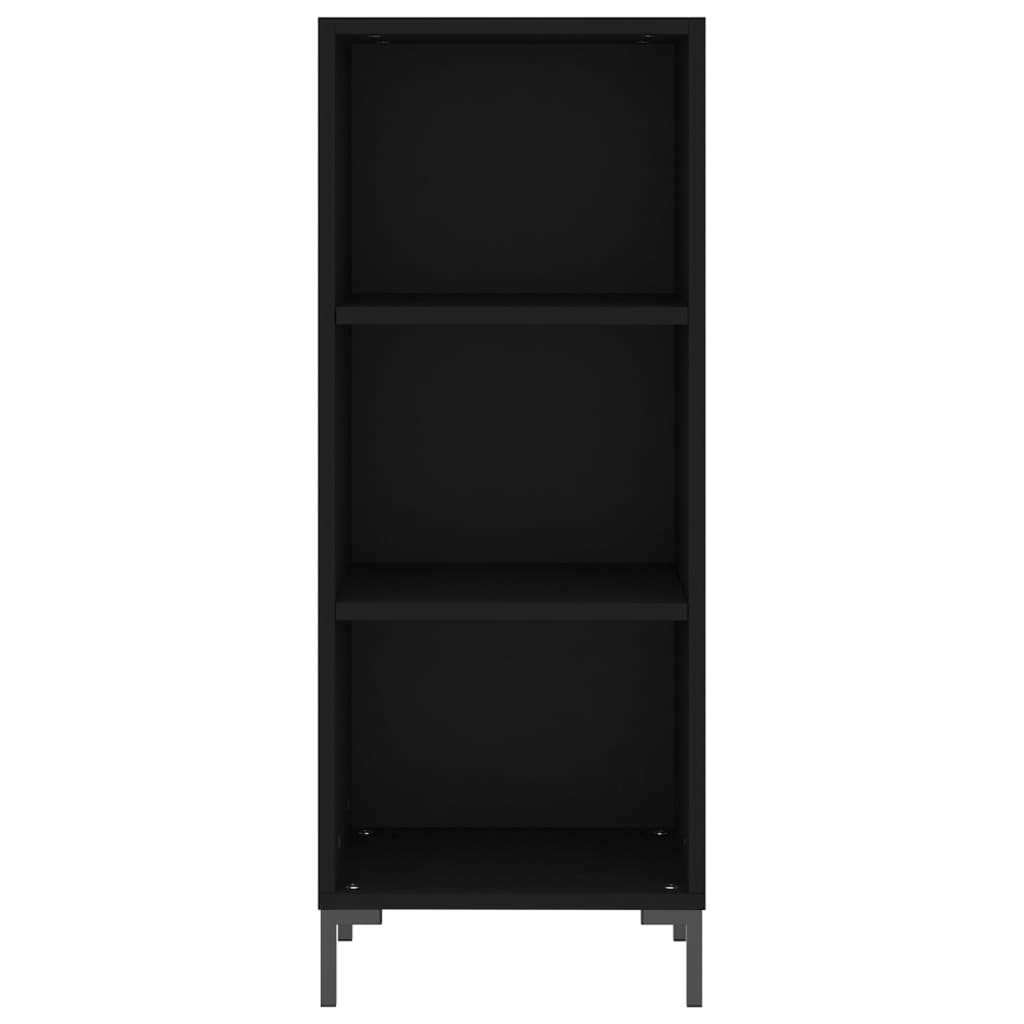 skænk 34,5x32,5x90 cm konstrueret træ sort