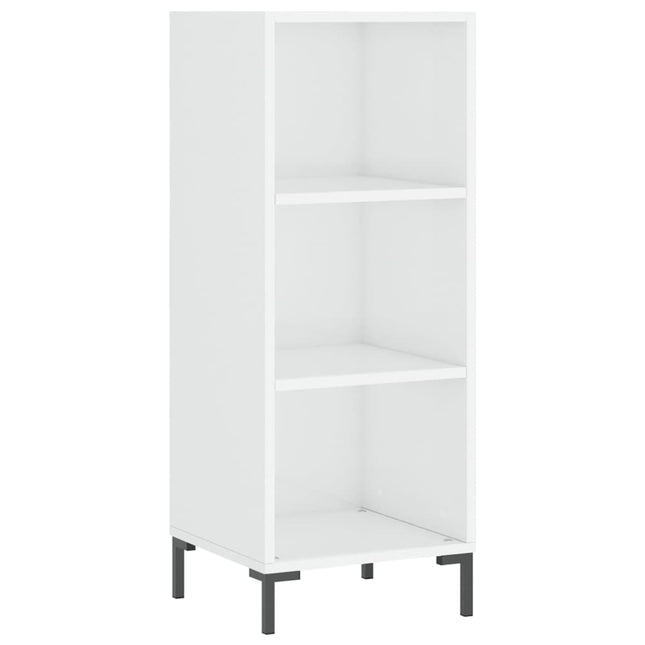 skænk 34,5x32,5x90 cm konstrueret træ hvid højglans