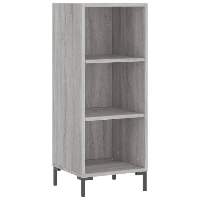 skænk 34,5x32,5x90 cm konstrueret træ grå sonoma-eg