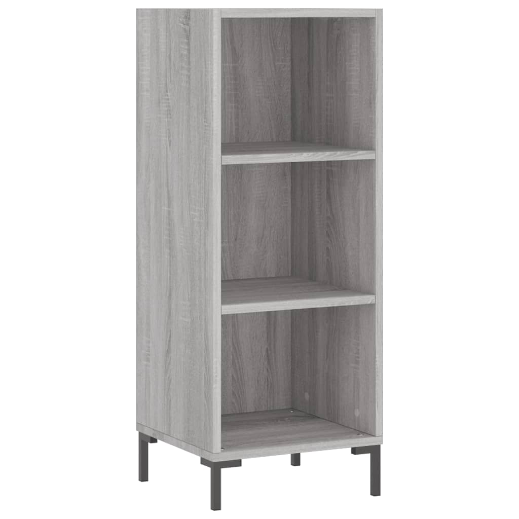 skænk 34,5x32,5x90 cm konstrueret træ grå sonoma-eg