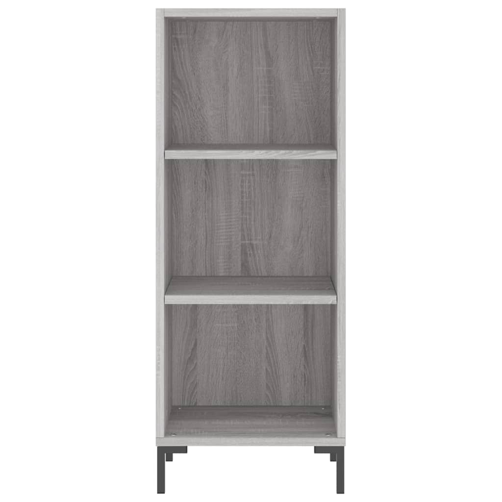 skænk 34,5x32,5x90 cm konstrueret træ grå sonoma-eg