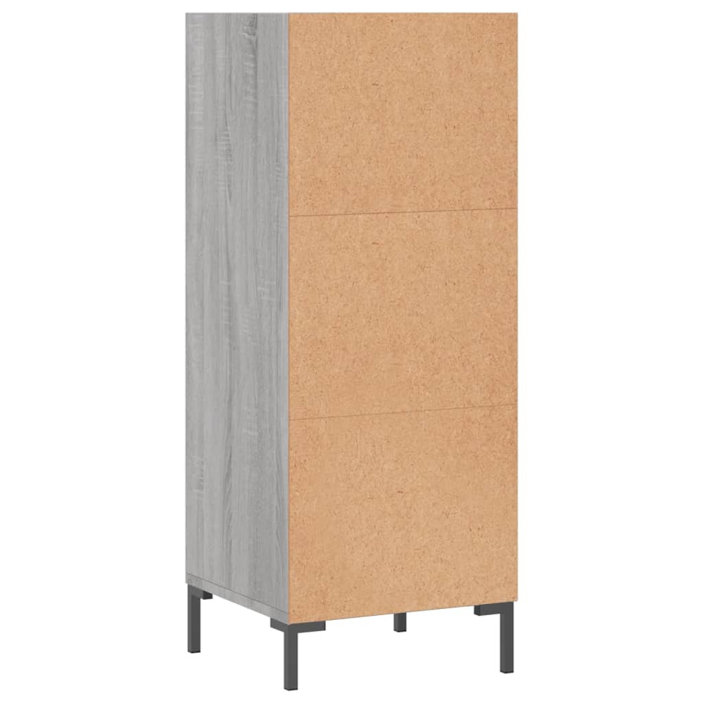 skænk 34,5x32,5x90 cm konstrueret træ grå sonoma-eg