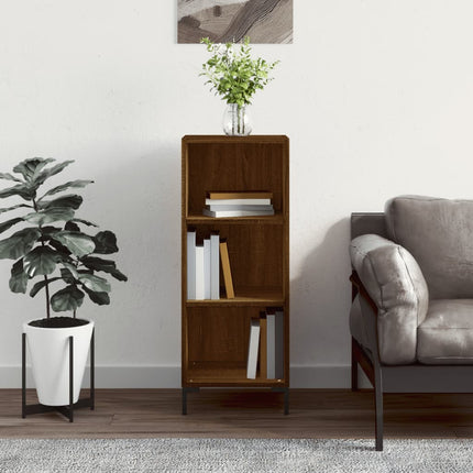 skænk 34,5x32,5x90 cm konstrueret træ brun egetræsfarve