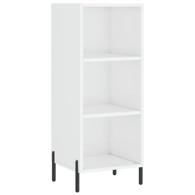 skænk 34,5x32,5x90 cm konstrueret træ hvid højglans