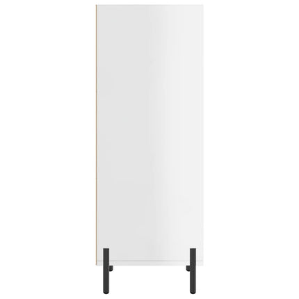 skænk 34,5x32,5x90 cm konstrueret træ hvid højglans