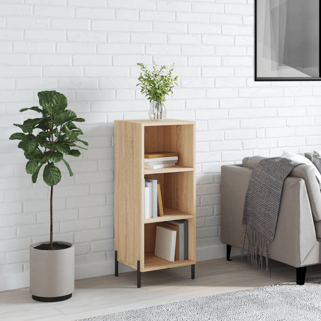 skænk 34,5x32,5x90 cm konstrueret træ sonoma-eg