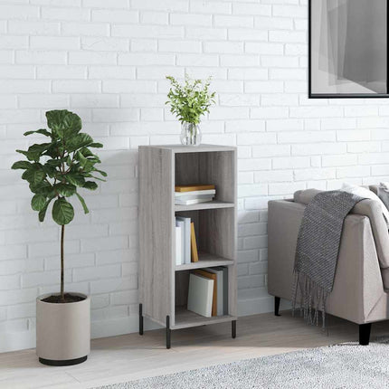skænk 34,5x32,5x90 cm konstrueret træ grå sonoma-eg