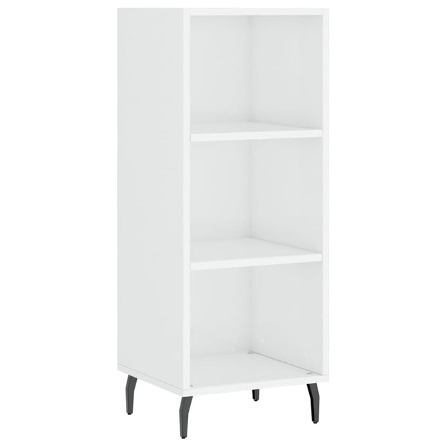 skænk 34,5x32,5x90 cm konstrueret træ hvid højglans