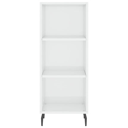 skænk 34,5x32,5x90 cm konstrueret træ hvid højglans