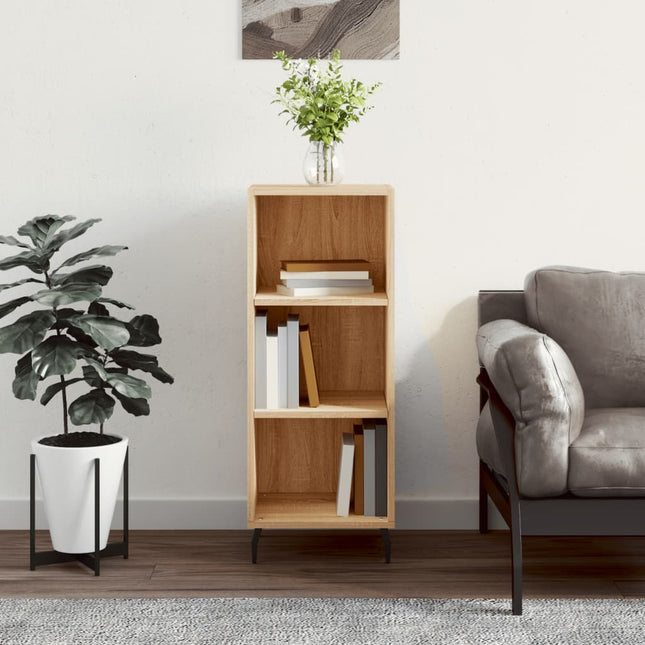 skænk 34,5x32,5x90 cm konstrueret træ sonoma-eg