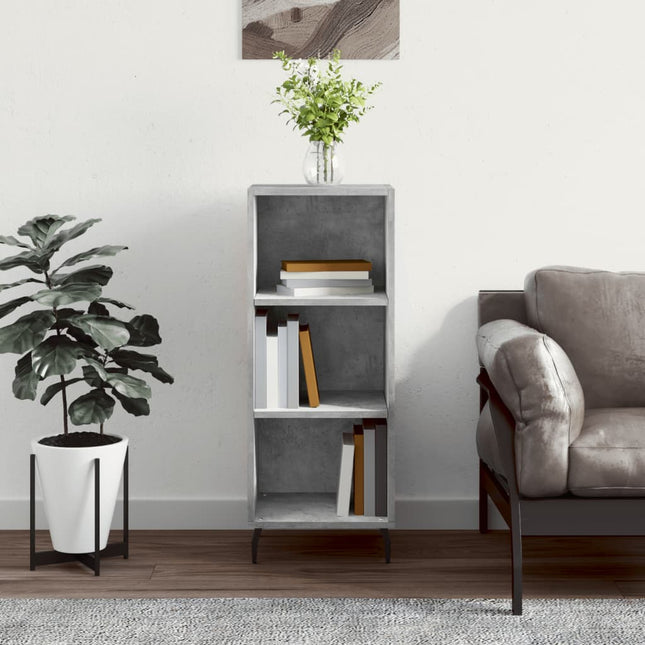 skænk 34,5x32,5x90 cm konstrueret træ betongrå