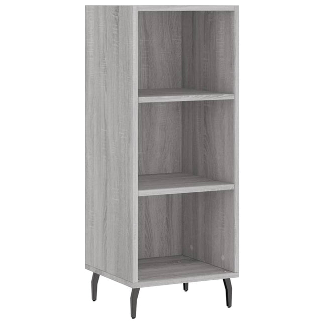skænk 34,5x32,5x90 cm konstrueret træ grå sonoma-eg