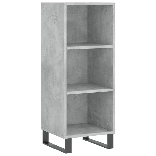 skænk 34,5x32,5x90 cm konstrueret træ betongrå