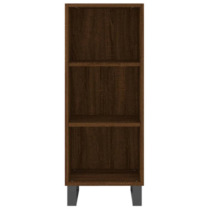 skænk 34,5x32,5x90 cm konstrueret træ brun egetræsfarve