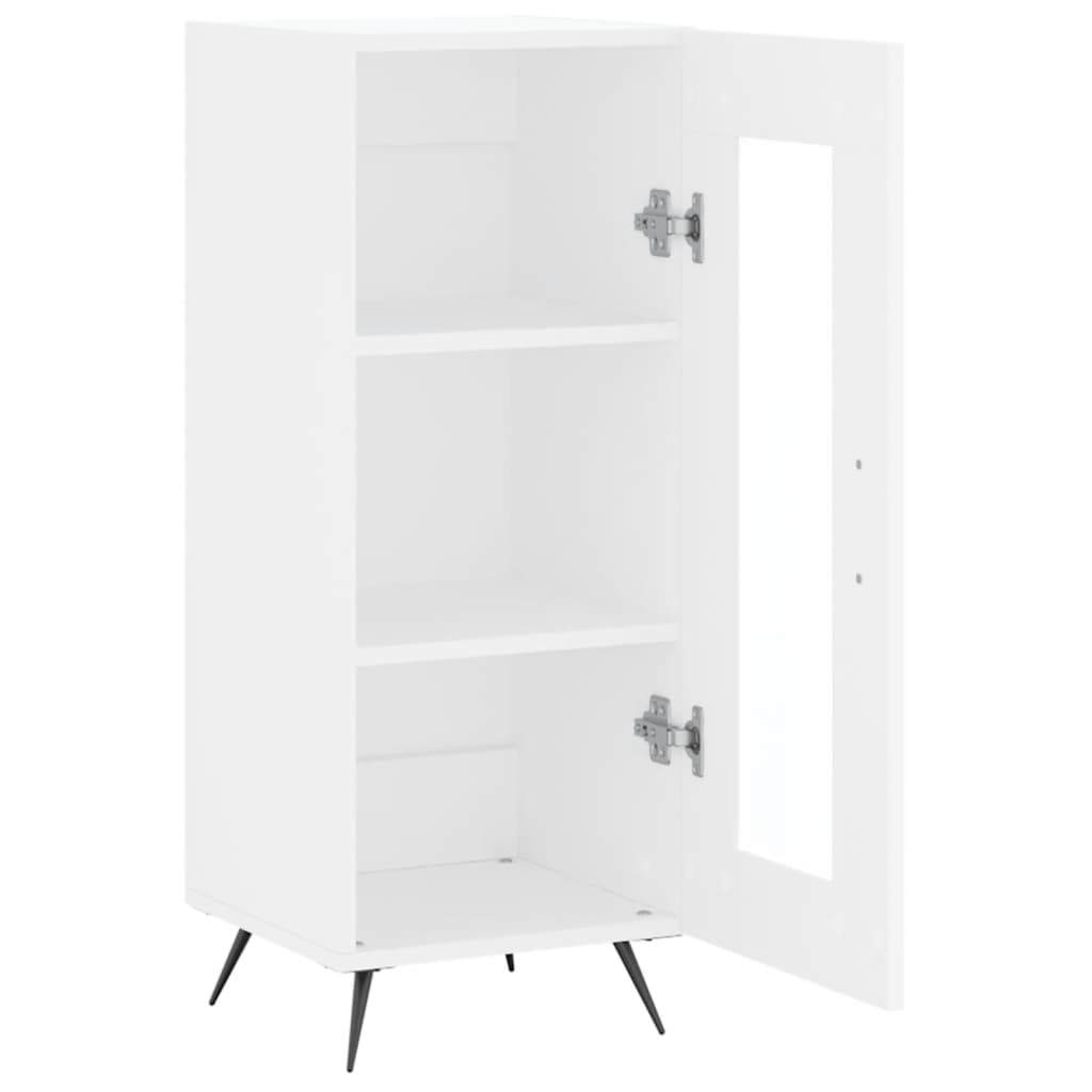 skænk 34,5x34x90 cm konstrueret træ hvid