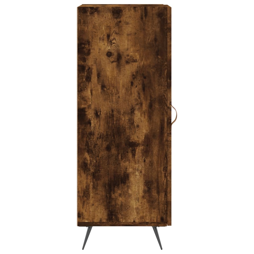 skænk 34,5x34x90 cm konstrueret træ røget egetræsfarve