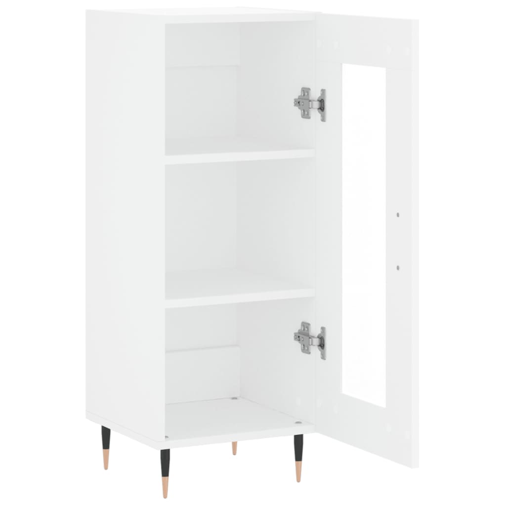 skænk 34,5x34x90 cm konstrueret træ hvid