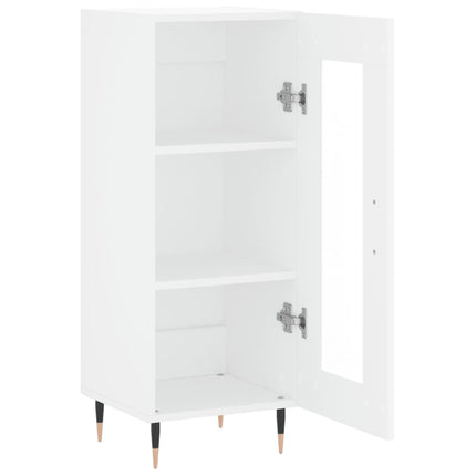 skænk 34,5x34x90 cm konstrueret træ hvid