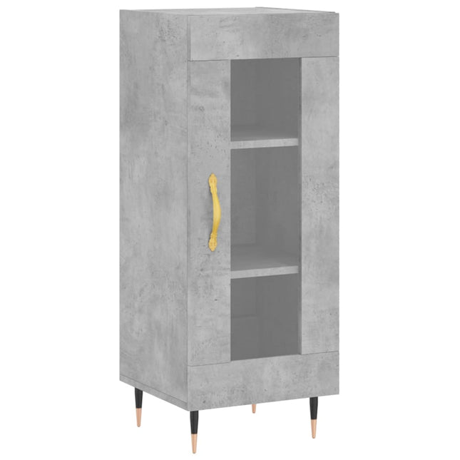 skænk 34,5x34x90 cm konstrueret træ betongrå