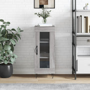 skænk 34,5x34x90 cm konstrueret træ grå sonoma-eg