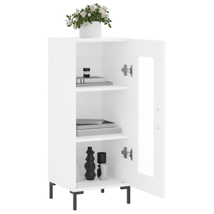 skænk 34,5x34x90 cm konstrueret træ hvid