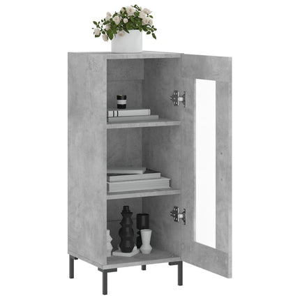 skænk 34,5x34x90 cm konstrueret træ betongrå