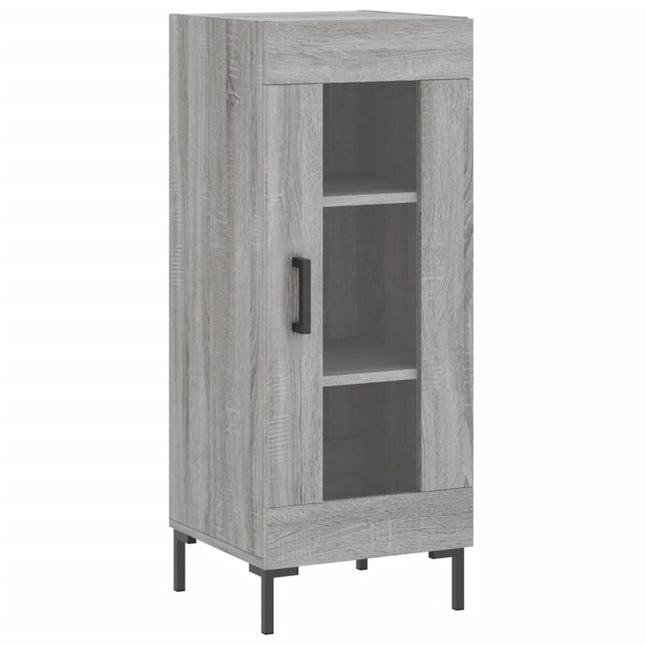 skænk 34,5x34x90 cm konstrueret træ grå sonoma-eg