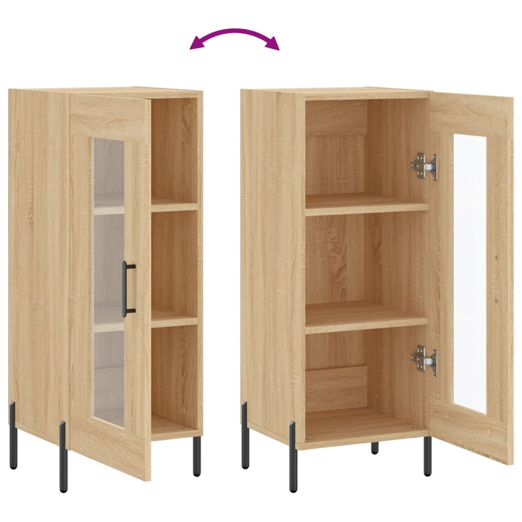 skænk 34,5x34x90 cm konstrueret træ sonoma-eg