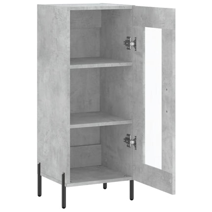 skænk 34,5x34x90 cm konstrueret træ betongrå