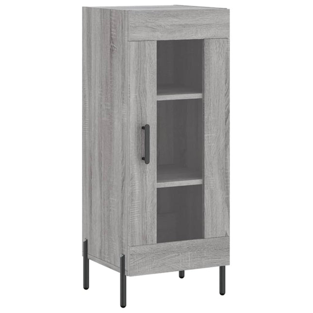 skænk 34,5x34x90 cm konstrueret træ grå sonoma-eg