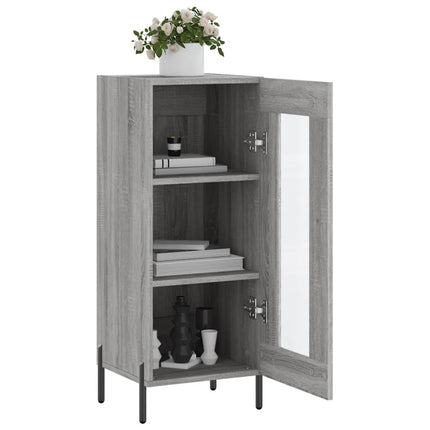 skænk 34,5x34x90 cm konstrueret træ grå sonoma-eg