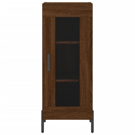 skænk 34,5x34x90 cm konstrueret træ brun egetræsfarve