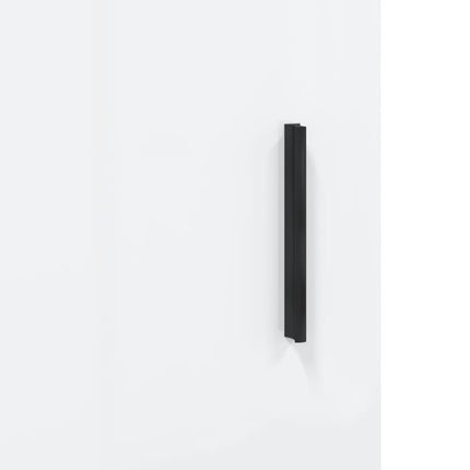 skænk 34,5x34x90 cm konstrueret træ hvid højglans