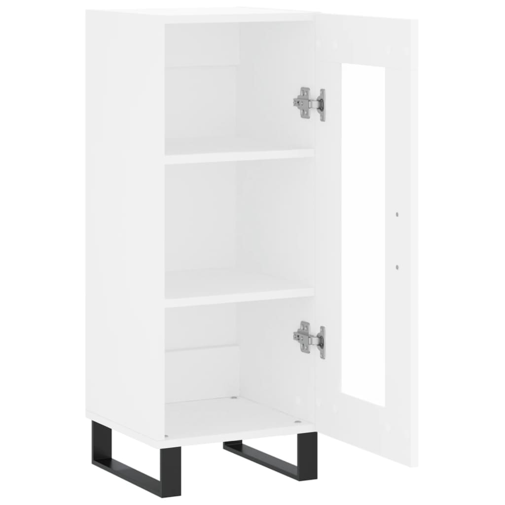 skænk 34,5x34x90 cm konstrueret træ hvid