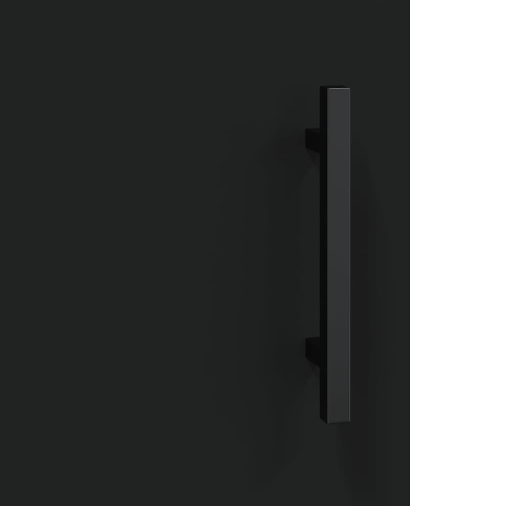 skænk 34,5x34x90 cm konstrueret træ sort