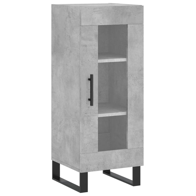 skænk 34,5x34x90 cm konstrueret træ betongrå