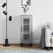 skænk 34,5x34x90 cm konstrueret træ grå sonoma-eg