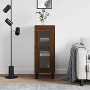 skænk 34,5x34x90 cm konstrueret træ brun egetræsfarve