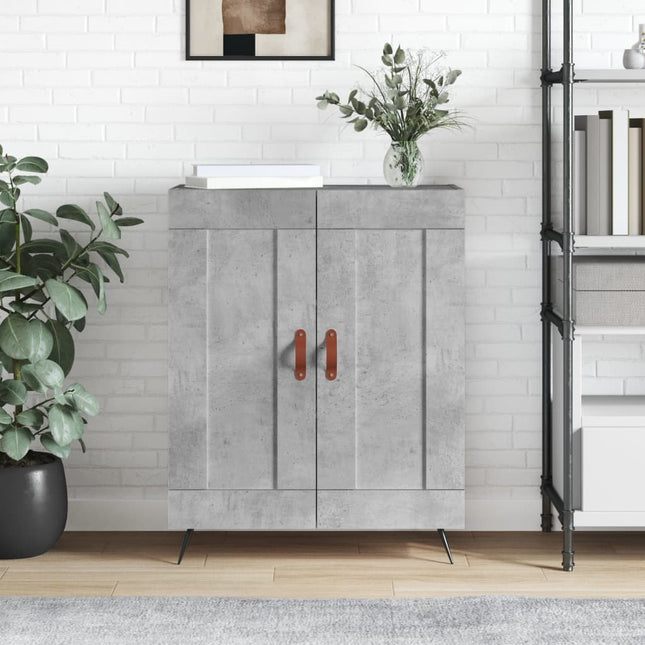skænk 69,5x34x90 cm konstrueret træ betongrå