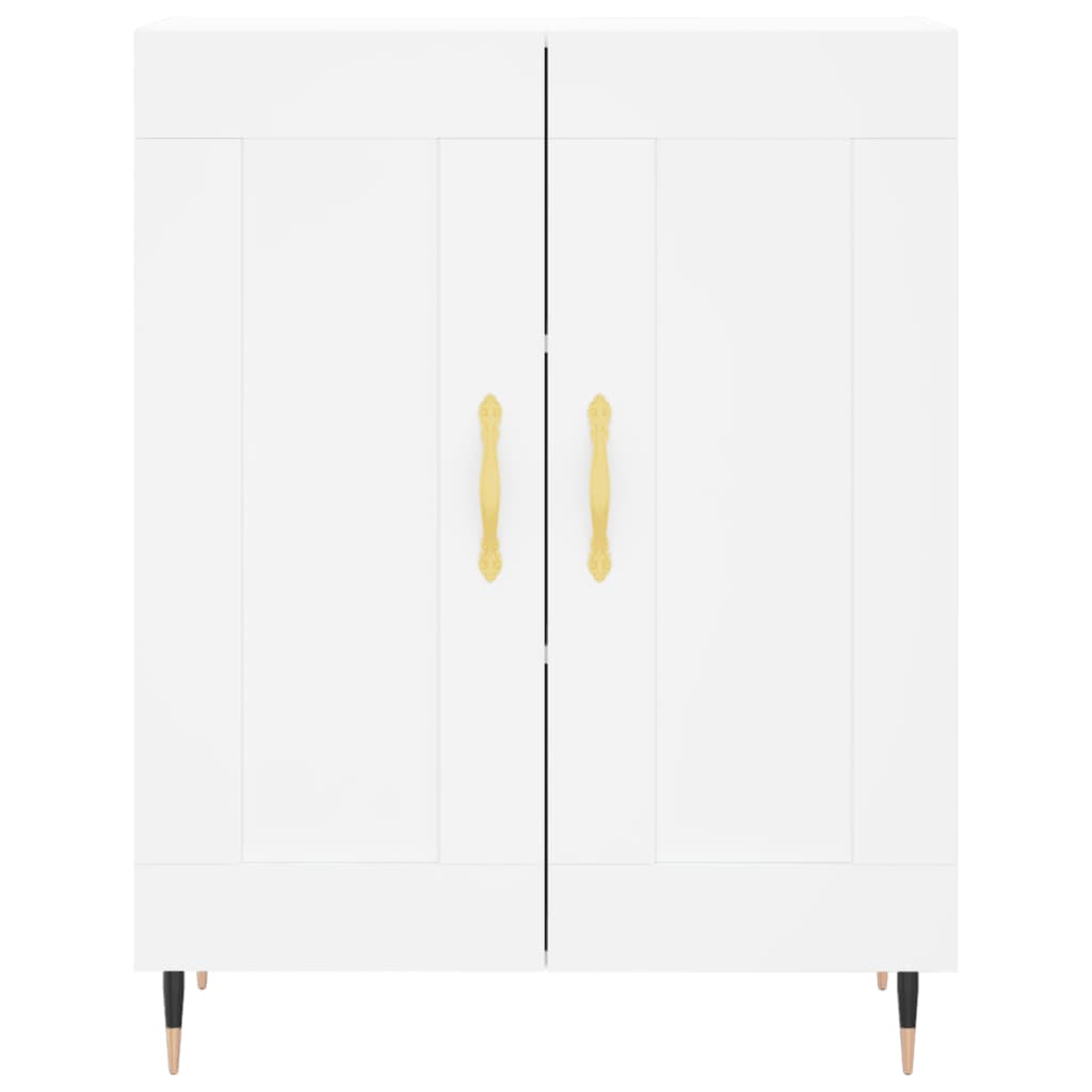 skænk 69,5x34x90 cm konstrueret træ hvid