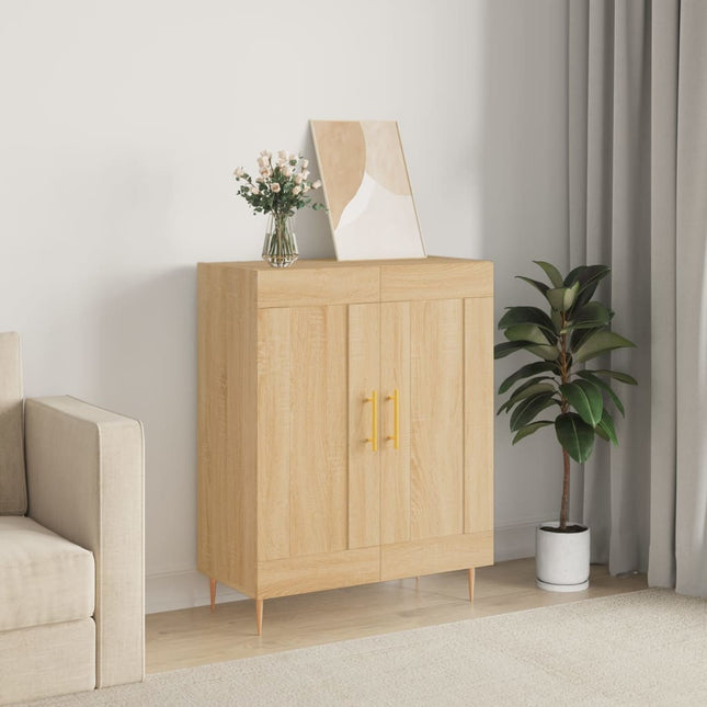 skænk 69,5x34x90 cm konstrueret træ sonoma-eg
