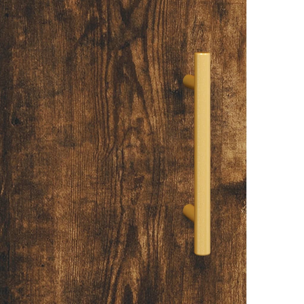 skænk 69,5x34x90 cm konstrueret træ røget egetræsfarve